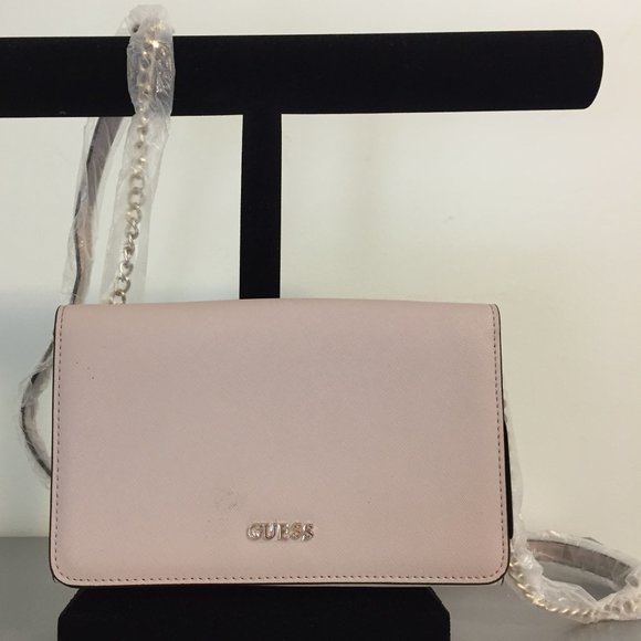 NEW GUESS Wallet Crossbody in Nude - Picture 1 of 4